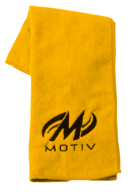 Motiv Classic Yellow Microfiber Towel Up to 7 times more absorbent than standard towels  Embroidered MOTIV™ logo 16” x 16”