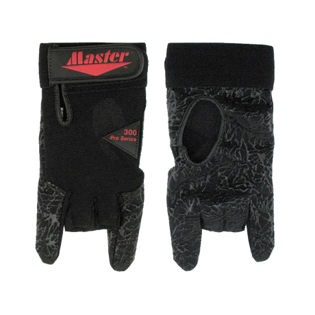 Master Bowling Glove Comfort and added grip is what you'll find with our Master Bowling Glove. This thoughtfully designed glove combines a flexible fit with a breathable elastic fabric, the perfect combination for bowlers looking for added traction and durability. Long-lasting supergrip fabric on palm extends around index finger for maximum contact. 