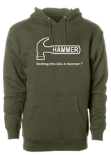 Hammer Bowling White Tagline Hoodie