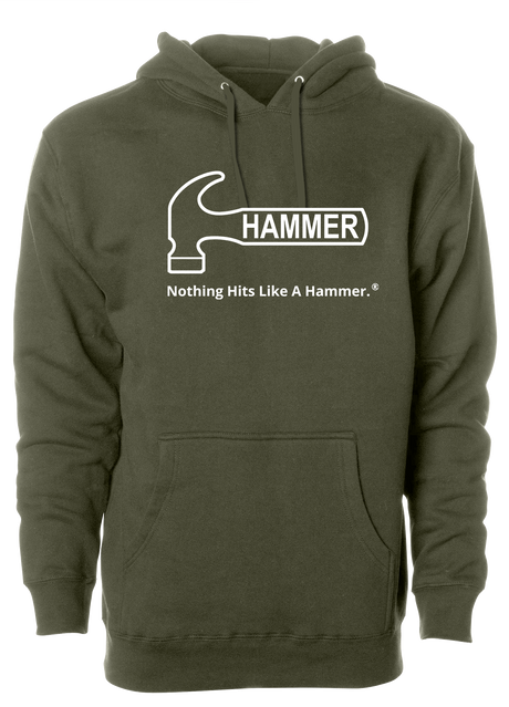 Hammer Bowling White Tagline Hoodie