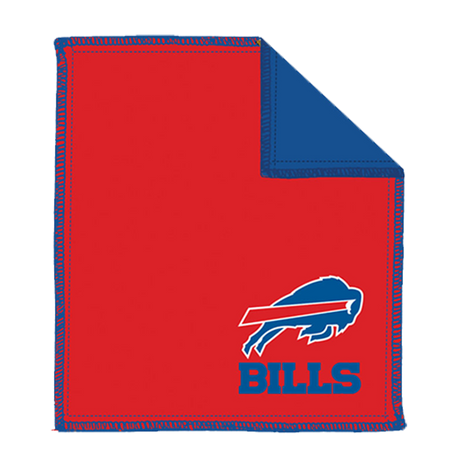 NFL Shammy Buffalo Bills Ultimate oil removing pad Leather on both sides Restores tacky feel for better ball performance Embroidered logos 8" x 7.5"
