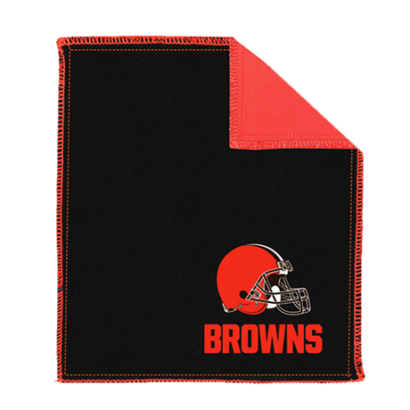 NFL Shammy Cleveland Browns Ultimate oil removing pad Leather on both sides Restores tacky feel for better ball performance Embroidered logos 8" x 7.5"