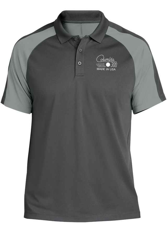 columbia-300-retro-white-tournament-polo-gray bowl bowling shirt league tournament bowler shirt