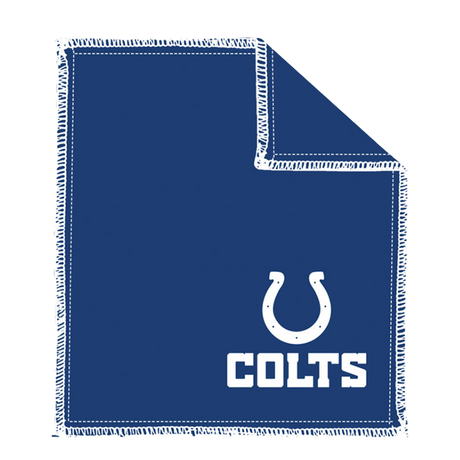 NFL Shammy Indianapolis Colts Ultimate oil removing pad Leather on both sides Restores tacky feel for better ball performance Embroidered logos 8" x 7.5"