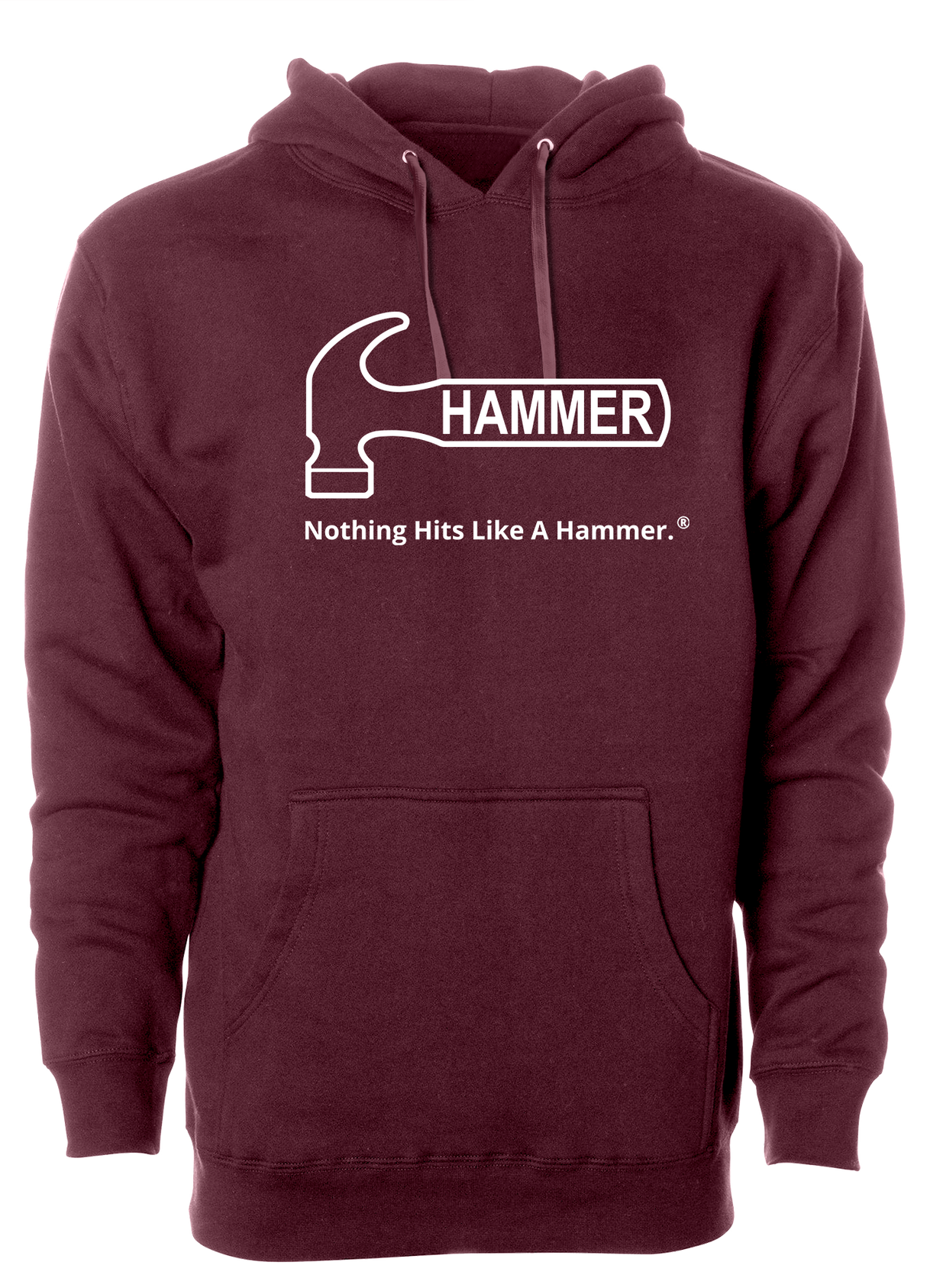Hammer Bowling White Tagline Hoodie