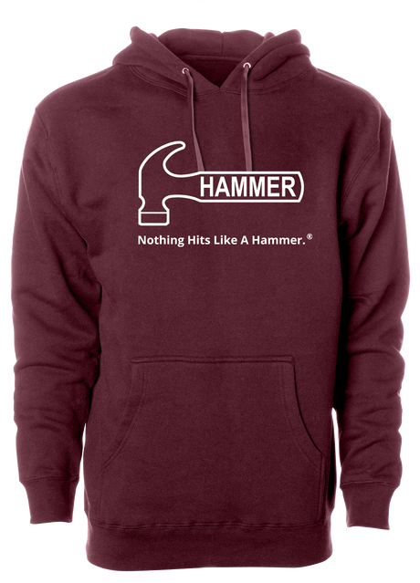 Hammer Bowling White Tagline Hoodie