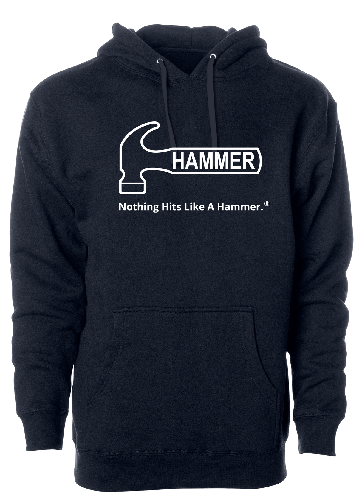 Hammer Bowling White Tagline Hoodie