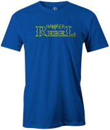 hammer-rebel bowling ball logo tee shirt retro vintage bowler tshirt