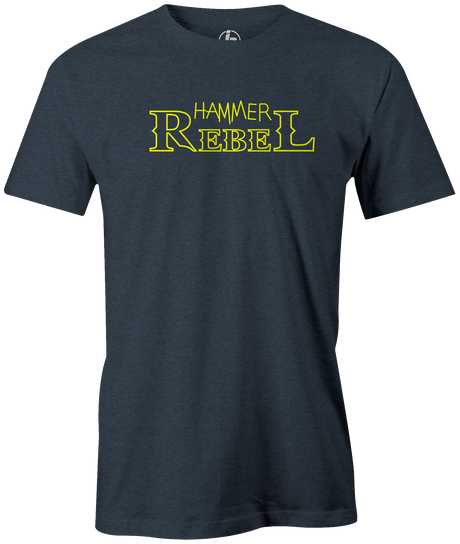 hammer-rebel bowling ball logo tee shirt retro vintage bowler tshirt