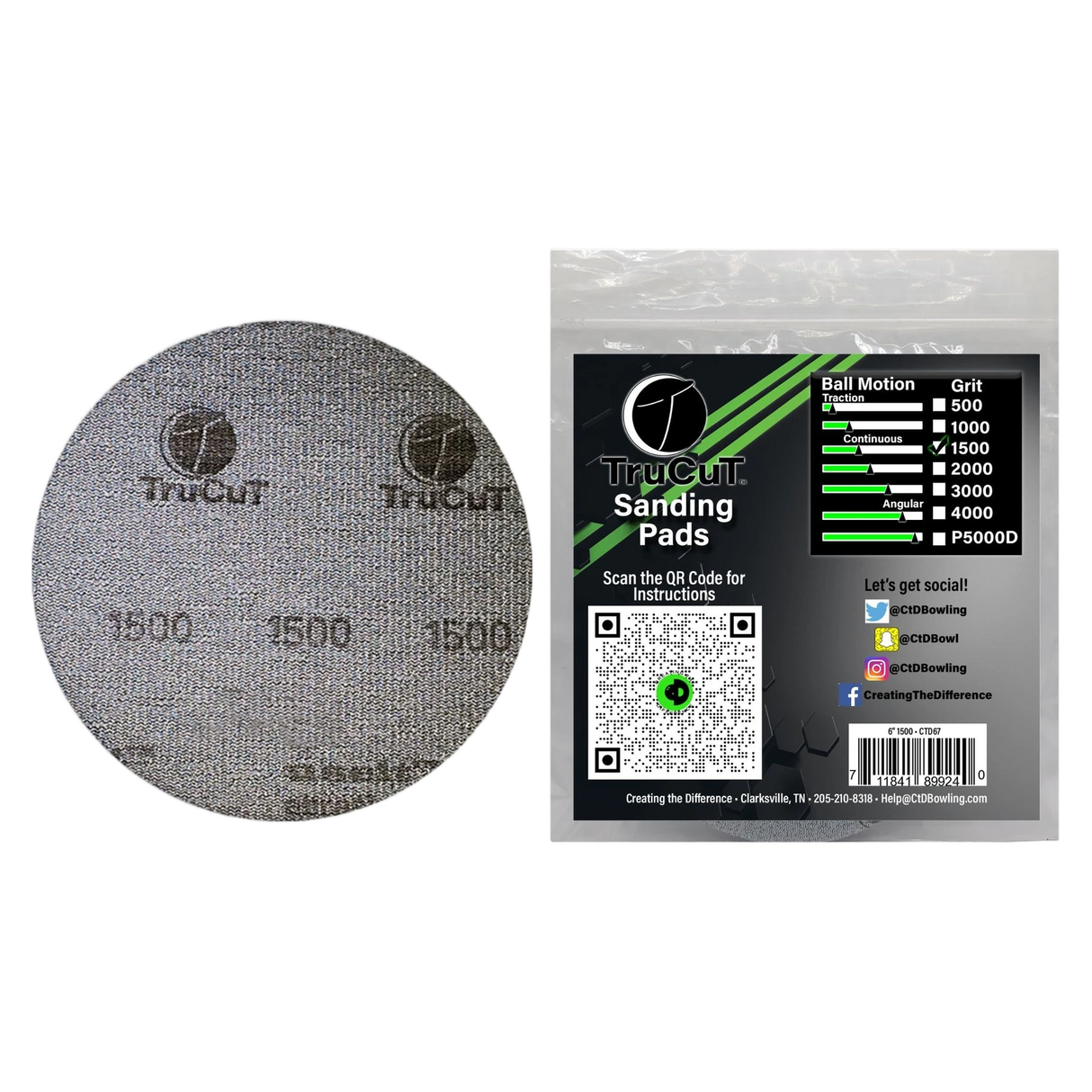 CtD TruCut Sanding Pad 6"