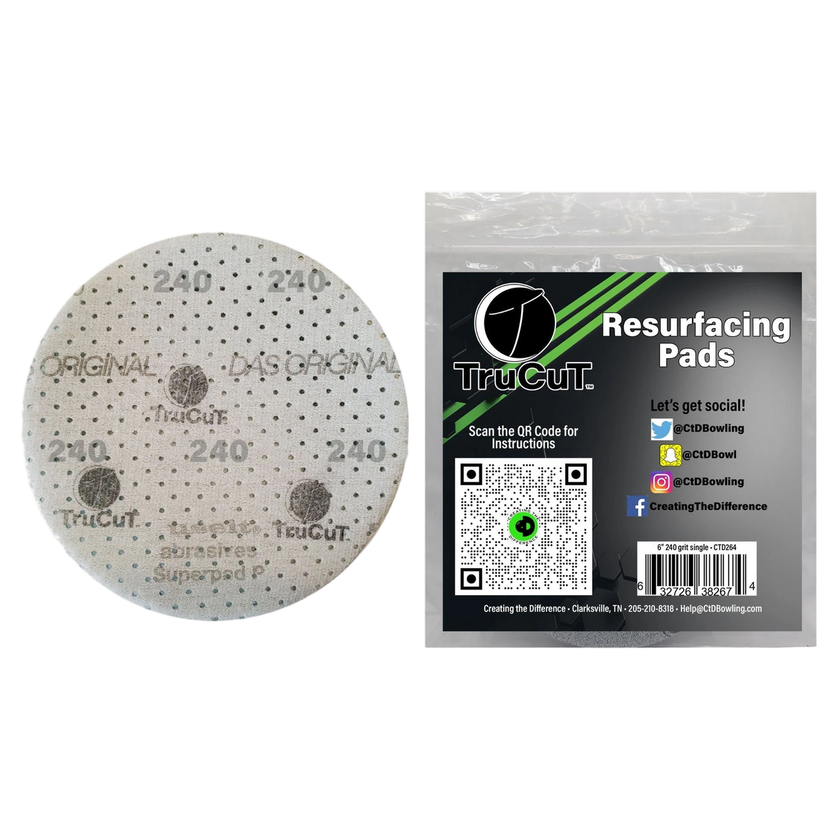 CtD TruCut Sanding Pad 6"