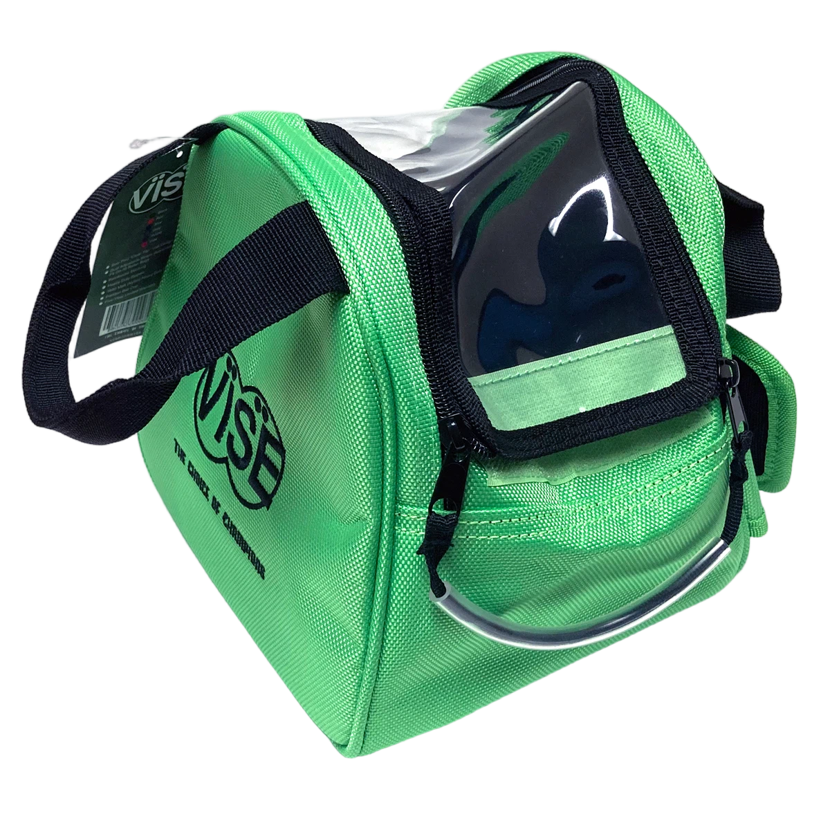 Vise Clear Top Green Add-On Bag