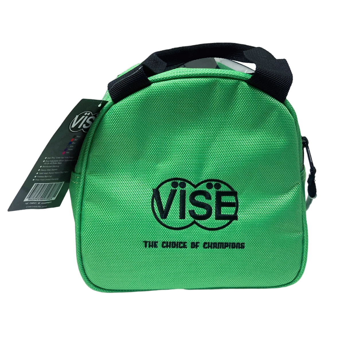 Vise Clear Top Green Add-On Bag
