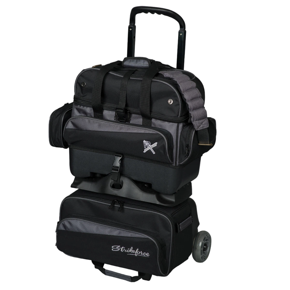 KR Strikeforce Konvoy 4 Ball Roller Bowling Bag Black/Carbon