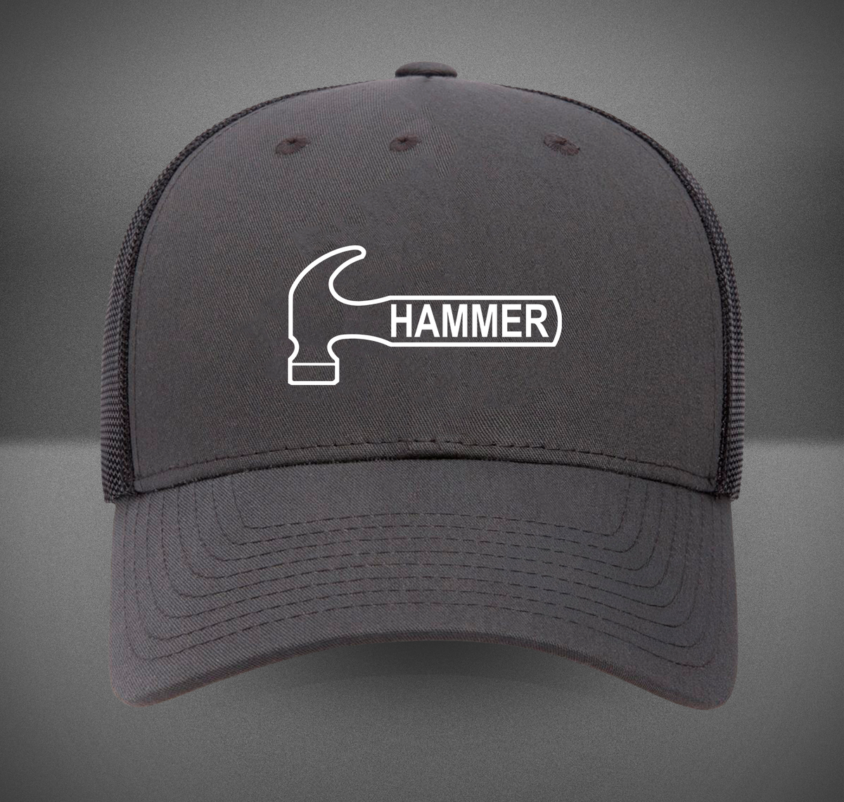 Hammer Bowling White Logo Retro Trucker Hat