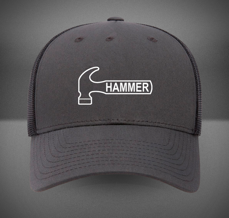 Hammer Bowling White Logo Retro Trucker Hat