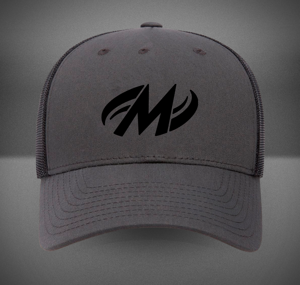 Motiv Bowling Black Logo Retro Trucker Hat