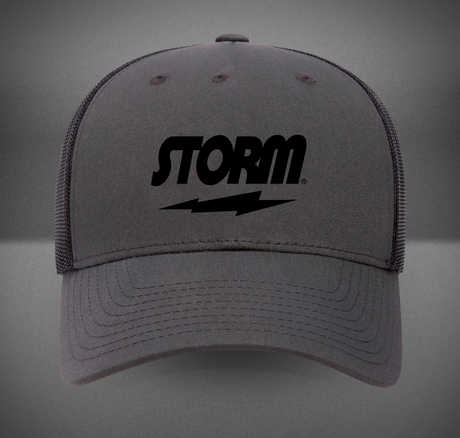 Storm Bowling Black Logo Retro Trucker Hat