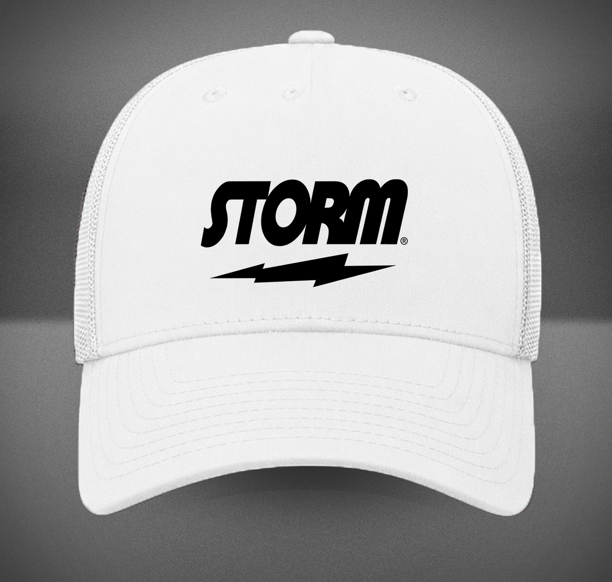 Storm Bowling Black Logo Retro Trucker Hat