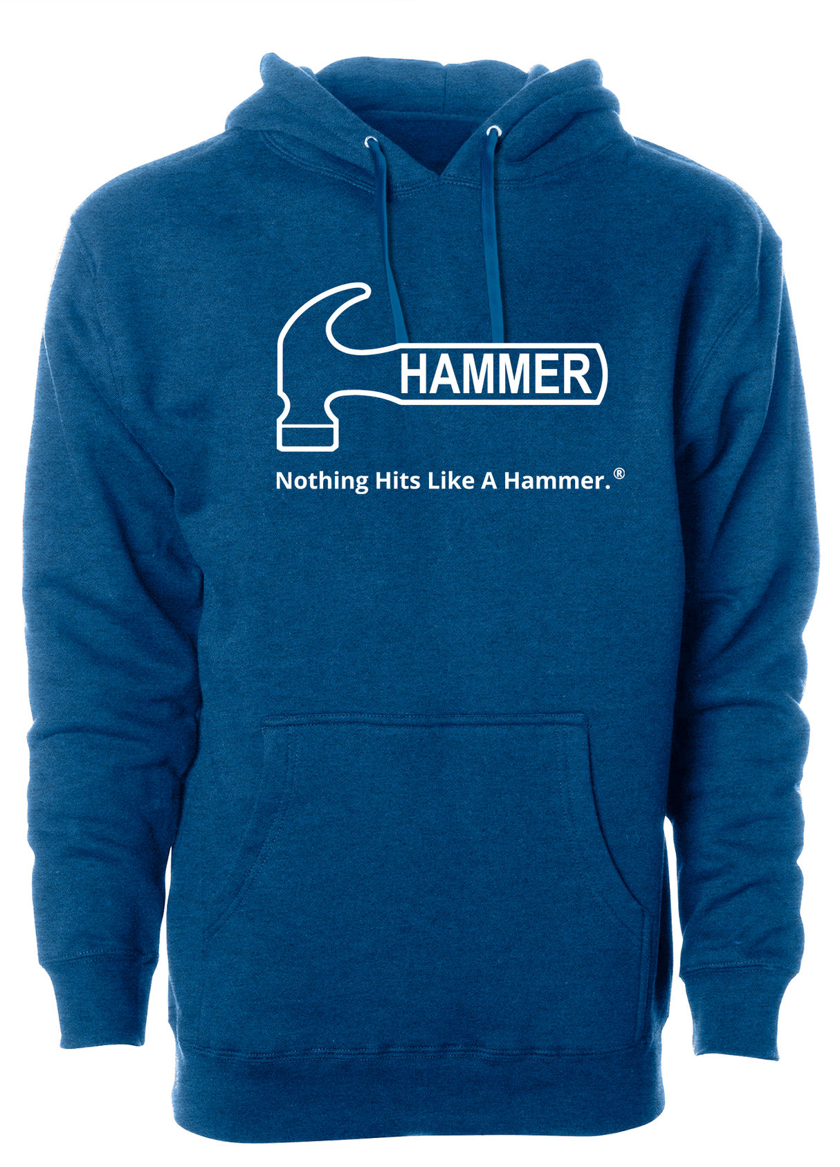 Hammer Bowling White Tagline Hoodie