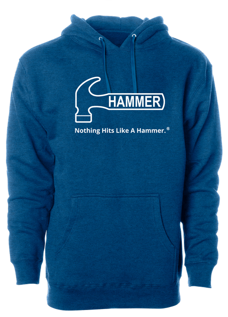 Hammer Bowling White Tagline Hoodie