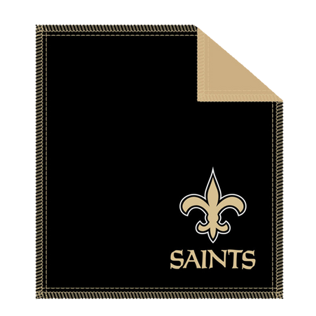 NFL Shammy New Orleans Saints Ultimate oil removing pad Leather on both sides Restores tacky feel for better ball performance Embroidered logos 8" x 7.5"
