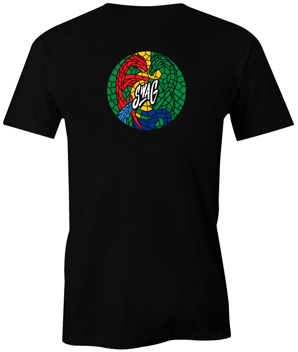 Swag Bowling Dragon Stained Glass T-shirt