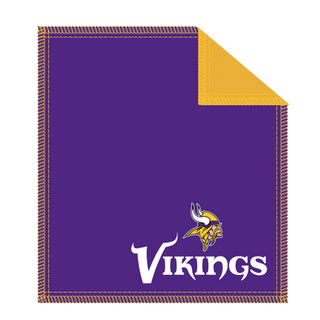 NFL Shammy Minnesota Vikings Ultimate oil removing pad Leather on both sides Restores tacky feel for better ball performance Embroidered logos 8" x 7.5"