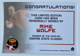 Mike Wolfe 2007 Rittenhouse PBA Autograph Bowling Card
