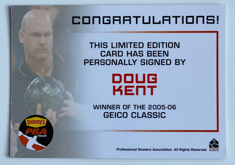 Doug Kent 2008 Rittenhouse PBA Autograph Bowling Card