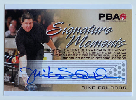 Mike Edwards 2008 Rittenhouse Signature Moments PBA Autograph Bowling Card