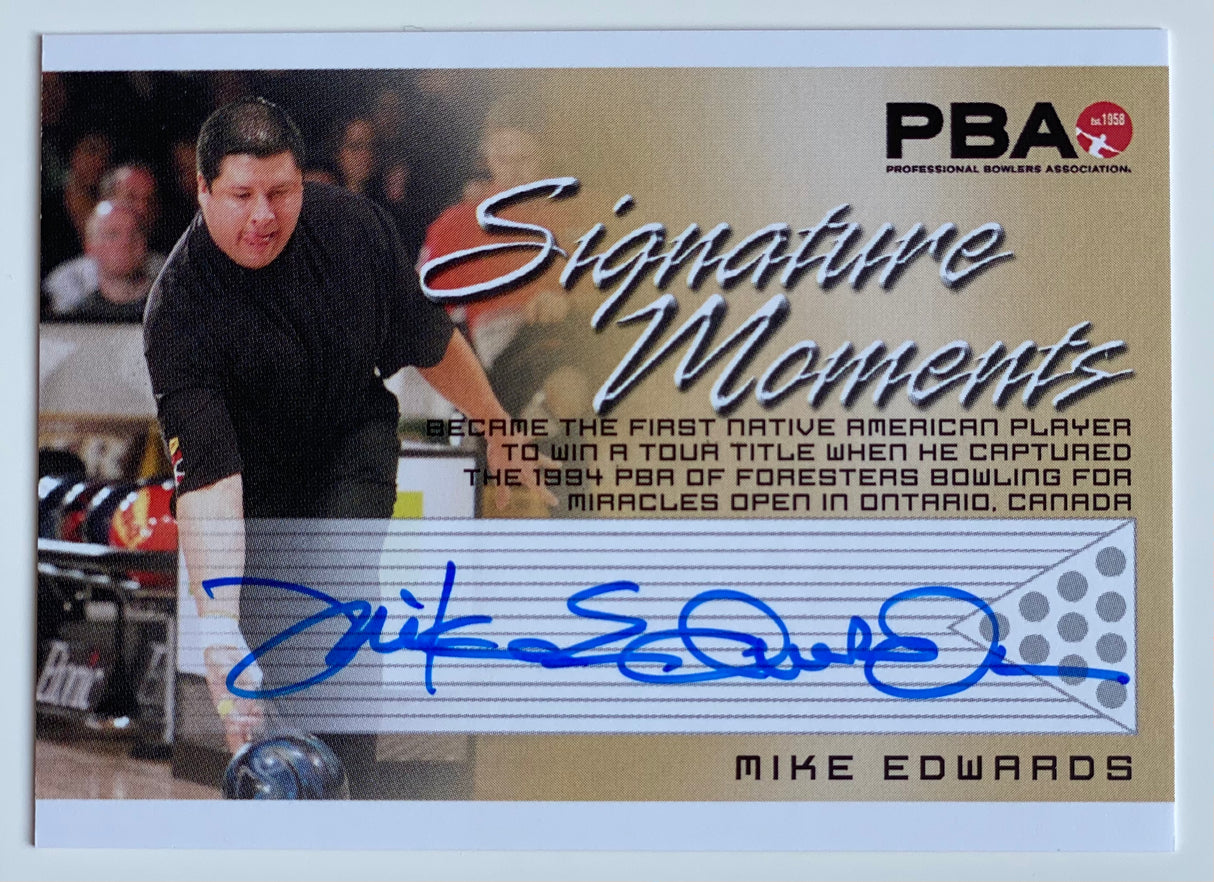 Mike Edwards 2008 Rittenhouse Signature Moments PBA Autograph Bowling Card