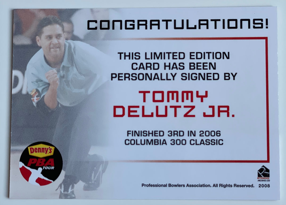 Tommy Delutz Jr. 2008 Rittenhouse PBA Autograph Bowling Card