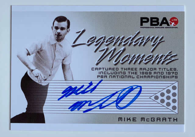 Mike McGrath 2008 Rittenhouse PBA Legendary Moments Autograph Bowling Card