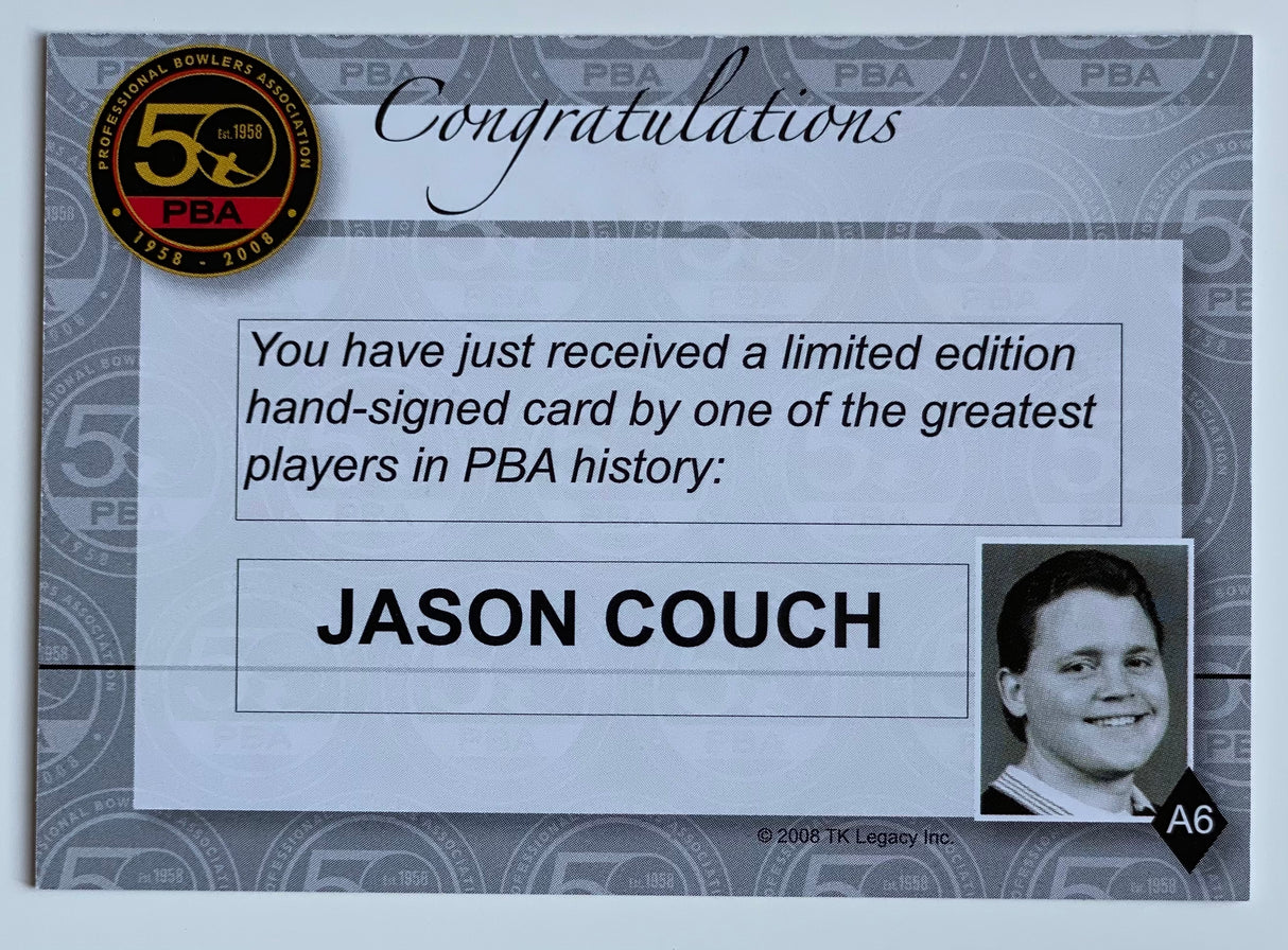 Jason Couch 2008 Rittenhouse PBA 50th Anniversary Autograph Card