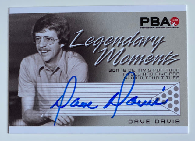 Dave Davis 2008 Rittenhouse PBA Legendary Moments Autograph Bowling Card