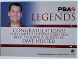 Dave Husted 2008 Rittenhouse PBA Legends Autograph Bowling Card