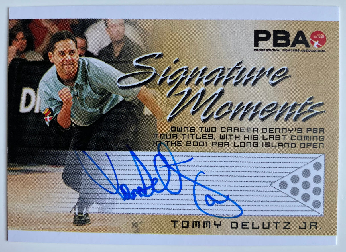 Tommy Delutz Jr. 2008 Rittenhouse Signature Moments PBA Autograph Bowling Card