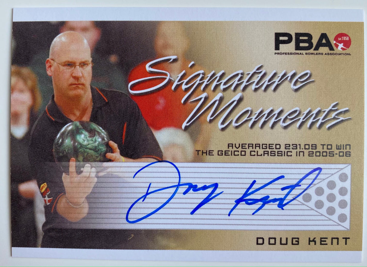Doug Kent 2007 Rittenhouse PBA Signature Moments Autograph Bowling Card