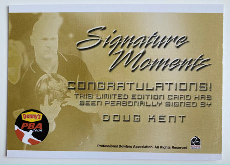 Doug Kent 2007 Rittenhouse PBA Signature Moments Autograph Bowling Card
