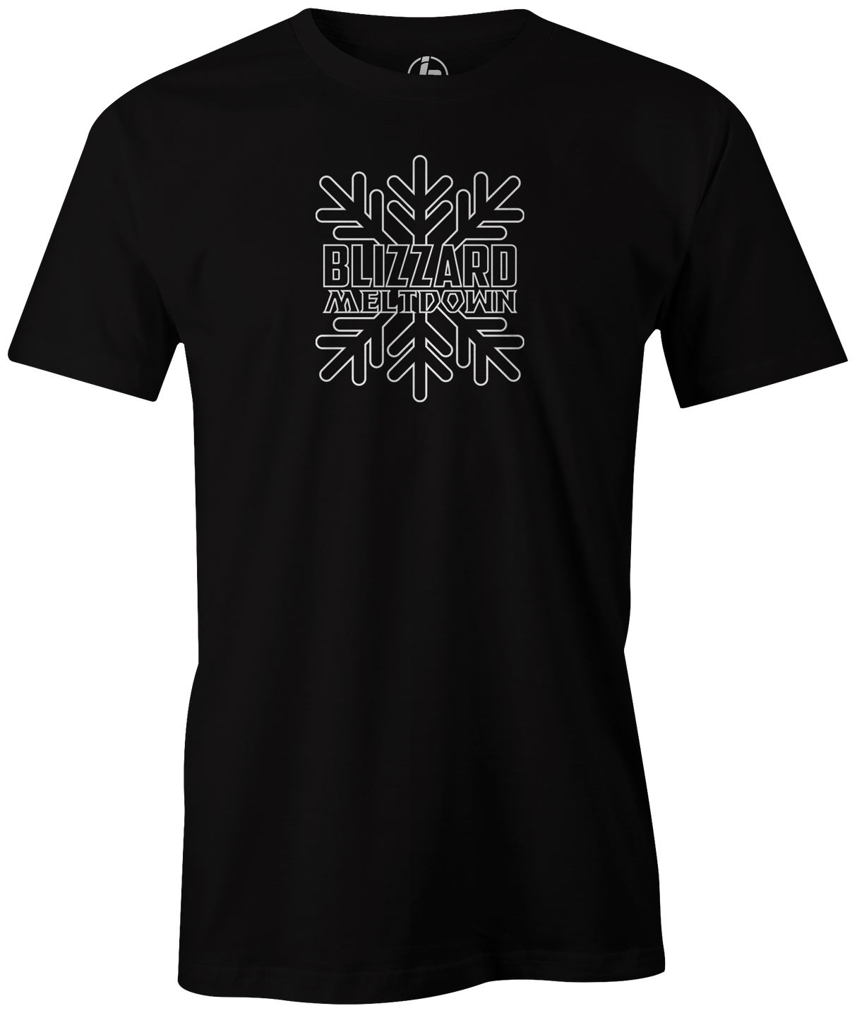 Blizzard Meltdown by Swag Bowling. Swag Bowling Classic Logo T-shirt. This shirt is perfect for bowling practice, leagues or weekend tournaments. Men's T-Shirt, bowling ball, tee, tee shirt, tee-shirt, t shirt, t-shirt, tees, league, tournament shirt, PBA, PWBA, USBC. 