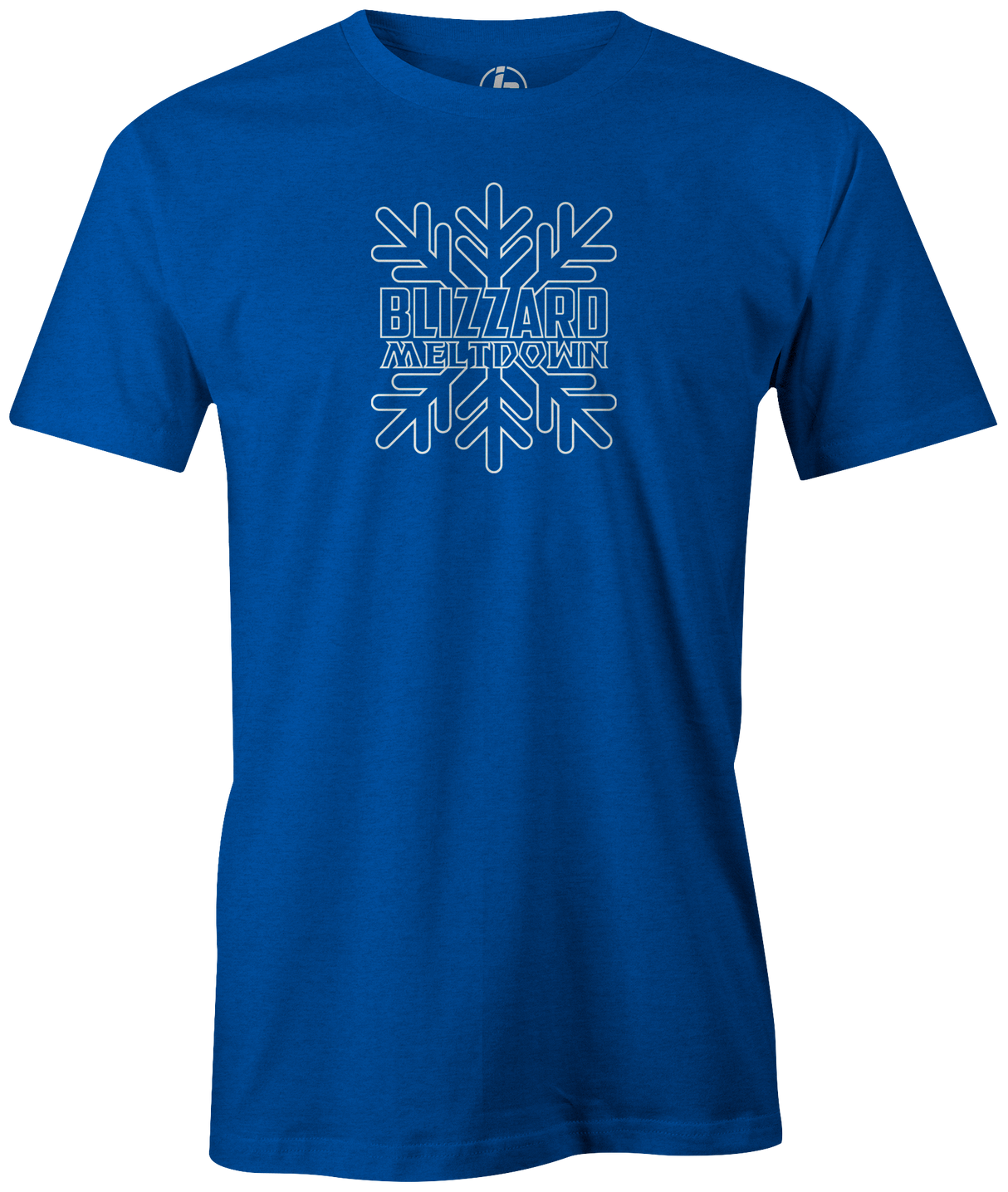 Blizzard Meltdown by Swag Bowling. Swag Bowling Classic Logo T-shirt. This shirt is perfect for bowling practice, leagues or weekend tournaments. Men's T-Shirt, bowling ball, tee, tee shirt, tee-shirt, t shirt, t-shirt, tees, league, tournament shirt, PBA, PWBA, USBC. 