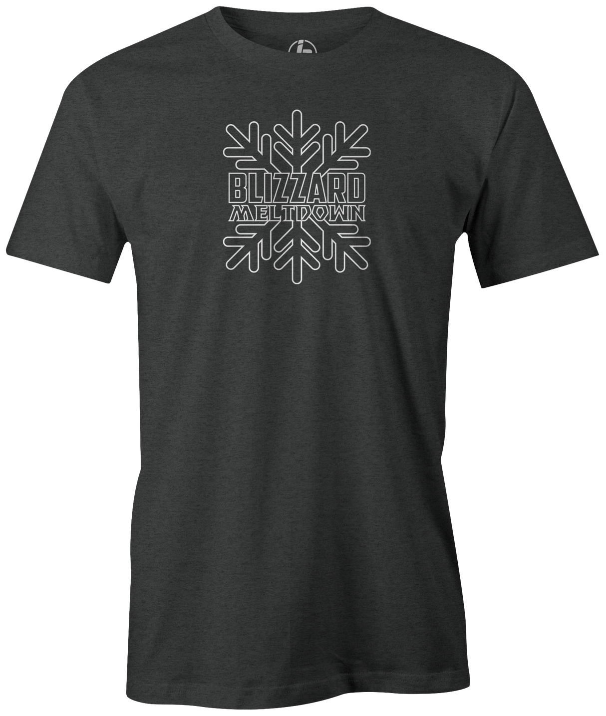 Blizzard Meltdown by Swag Bowling. Swag Bowling Classic Logo T-shirt. This shirt is perfect for bowling practice, leagues or weekend tournaments. Men's T-Shirt, bowling ball, tee, tee shirt, tee-shirt, t shirt, t-shirt, tees, league, tournament shirt, PBA, PWBA, USBC. 