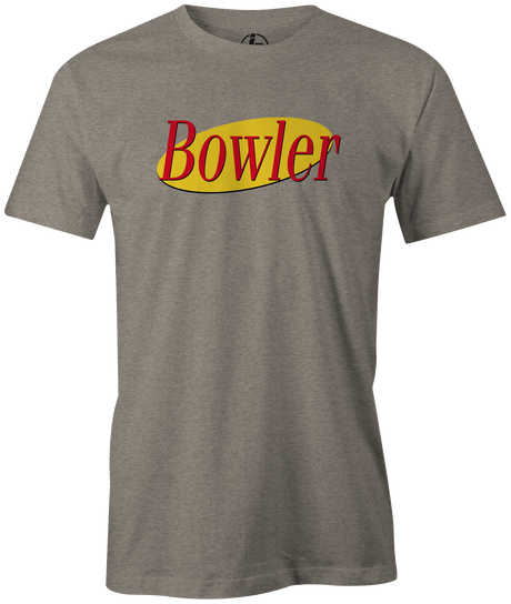 Bowler Men's T-Shirt, Gray, bowling, funny, cool, vintage, novelty, television, tv show, tee, t shirt, t-shirt, tees, t,, Seinfeld,, league bowling team shirt, tournament shirtt