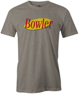 Bowler Men's T-Shirt, Gray, bowling, funny, cool, vintage, novelty, television, tv show, tee, t shirt, t-shirt, tees, t,, Seinfeld,, league bowling team shirt, tournament shirtt