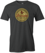 The Brunswick Bowling Balke Collendar Company tee is as vintage as they come. This t shirt pays homage to the roots of Brunswick. Wear with pride. Retro Brunswick bowling league shirts on sale discounted gifts for bowlers. Bowling party apparel. Original bowling tees. Throwback bowling shirts.