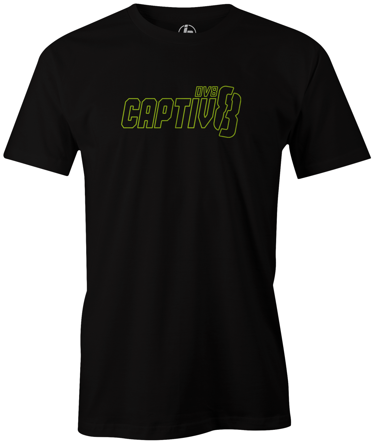 DV8 Bowling new Captiv8 logo stylish t-shirt available in black and Emerald Green. #TonightWeBowl #DV8Bowling Dv8/Brunswick bowling league shirts on sale discounted gifts for bowlers. Bowling party apparel. Original bowling tees. throwback big b legends legendary tonight we bowl damn good bowling