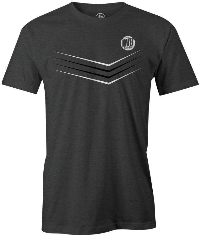 DV8 Sport! This new tee is the perfect shirt for any DV8 bowling fan. Available in multiple colors.  Hit the lanes in this awesome t-shirt and show everyone that you are a part of the team!  Tshirt, tee, tee-shirt, tee shirt, Pro shop. League bowling team shirt. PBA. PWBA. USBC. Junior Gold. Youth bowling. Tournament t-shirt. Men's. Bowling Ball.
