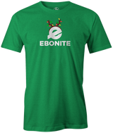 Tis' the season for Christmas bowling tee shirts. Show your Merriness on and off the lanes with the Ebonite bowling Holiday T-shirt!  ugly t-shirt comes in red and black colors. Show your holiday spirit with this shirt that helps you hook the ball at your office party or night out with your friends!  Bowling gift holiday gift guide. Tee-shirt gift. Christmas Tree