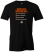 Qualities of every new bowling ball release...facts! This is the perfect gift for any long time or avid bowler. Grab this tee and hit the lanes! cool, funny, tshirt, tee, tee shirt, tee-shirt, league bowling, team bowling, ebonite, hammer, track, columbia 300, storm, roto grip, brunswick, radical, dv8, motiv.